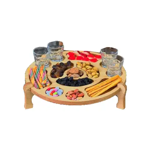 پخش عمده سینی چوبی مزه گرد تک و عمده کد L577