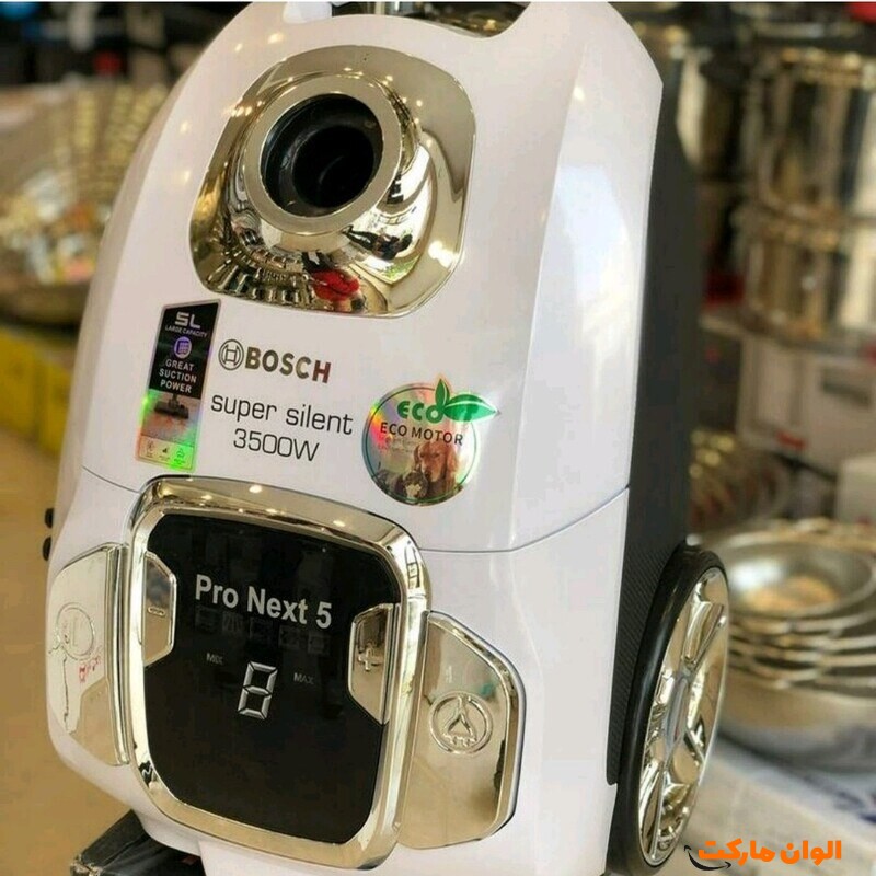 جاروبرقی 3500 وات بوش لوله کنفی صفحه دیجیتالی  مدل ProNext 5  کد t738 تک و عمده