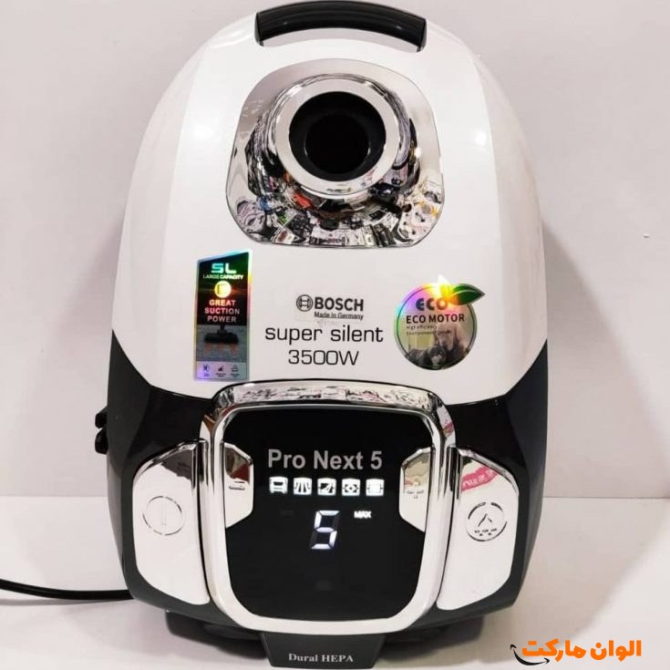 جاروبرقی 3500 وات بوش لوله کنفی صفحه دیجیتالی  مدل ProNext 5  کد t738 تک و عمده