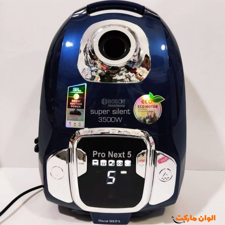 جاروبرقی 3500 وات بوش لوله کنفی صفحه دیجیتالی  مدل ProNext 5  کد t738 تک و عمده