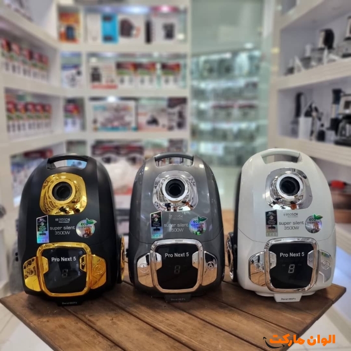 جاروبرقی 3500 وات بوش لوله کنفی صفحه دیجیتالی  مدل ProNext 5  کد t738 تک و عمده