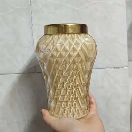 گلدان شیشه ای  طرح افلاطون کد E168 تک و عمده
