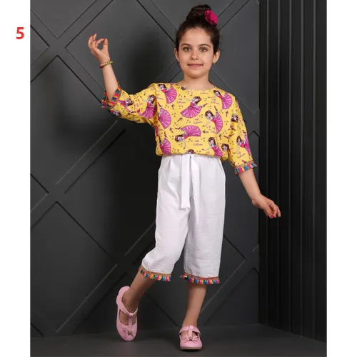 ست کراپ شلوارک دخترانه مدل جدید تک و عمده کد G4388