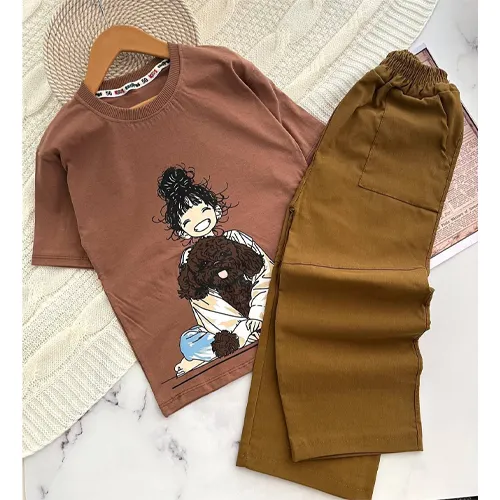Production-set-t-shirt-pants-girls-new-model-code-g4393