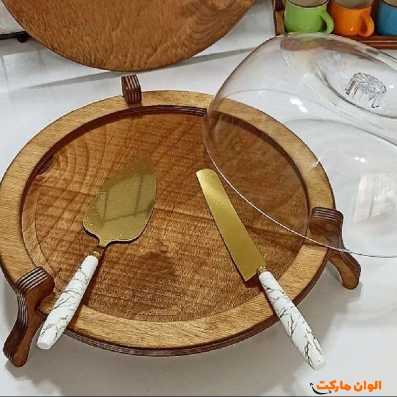 کاپ کیک چوبی پایه دار کد E185 تک و عمده