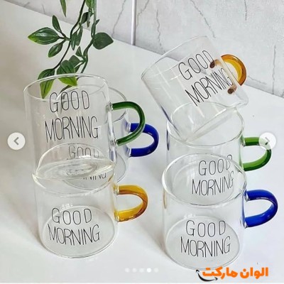 نیم لیوان گود مورنینگ پیرکس ست 6 عددی کد E189 تک و عمده