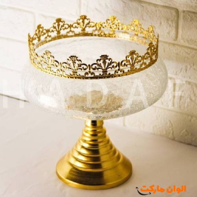 اجیل شکلات و میوه خوری ابگز طلا تاج کد e190 تک و عمده