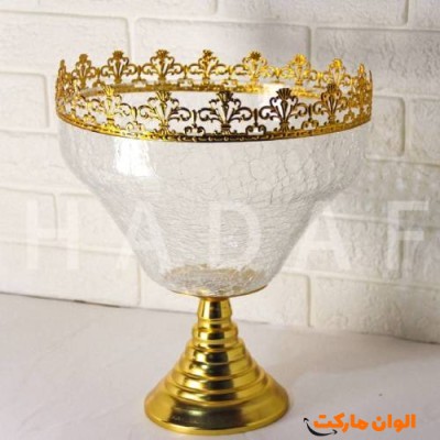 اجیل شکلات و میوه خوری ابگز طلا تاج کد E192 تک و عمده