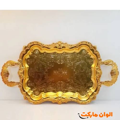 پخش-سینی-چای-خوری-طلایی-کد-e205-تک-و-عمده