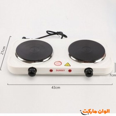 پخش اجاق برقی 2 المنت   سانی مدل 1202p کد E253 تک و عمده