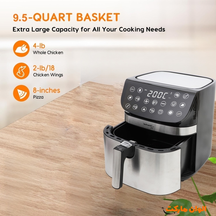 سرخکن-استارست-مدل-st-f9009-تک-وعمده-h172-با-کیفیت-سالم-تناسب-اندام-زندگی-کم-مصرف-سلامت-قیمت-مناسب-بدون-روغن-فیلتر-نچسب-تفلون-پخت-سالم-جدید-هواپز-دیحیتال-مرغ-ماهی-سبزیجات-ابپز-