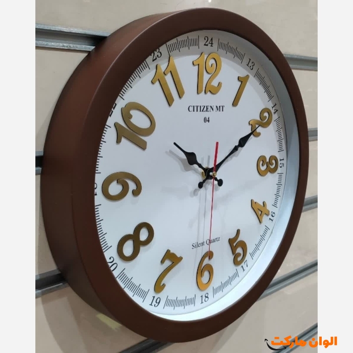 ساعت دیواری موتور تایوان قطر ۳۷ سانتی‌مترتک و عمده کدt756