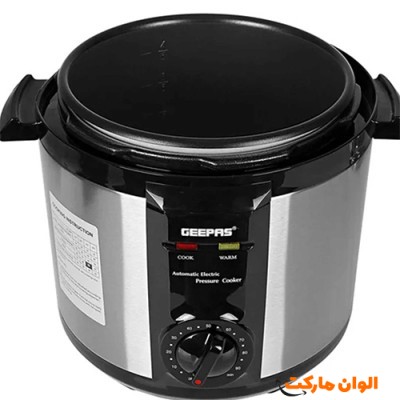 پخش زودپز برقی جیپاس مدل GPC307 ظرفیت ۶ لیتر استیل ضد زنگ تک و عمده  کدH179