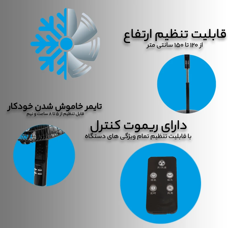  پخش پنکه ایستاده اینترنشنال آنیل مدل FN160  تک و عمدهH180