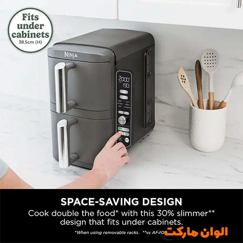 پخش-سرخکن-بدون-روغن-نینجا-sl400eucp-ظرفیت-95-لیتری-تک-و-عمده-h184-گرم-نگهدارنده-زیبا-مدرن-ایمن-ضد-لفزش-بدنه-سرد-لمسی-قابل-شستشو-پخت-غذا-سالم-مهمانی-میگو-انواع-سو-خاری-نچسب-ضد-خش-درب-محکم