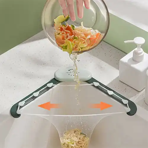 Sink Corner Filter with 50 Disposable Mesh Bags – Easy Kitchen Hygiene