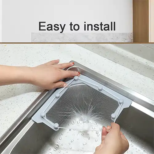 Sink Corner Filter with 50 Disposable Mesh Bags – Easy Kitchen Hygiene