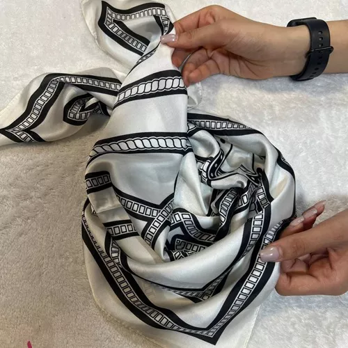 مینی اسکارف ابریشم وارداتی  مدل جدید تک و عمده کدP478