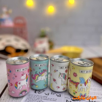 دستمال مرطوب مینی یونیکورن ارزان  تک و عمده کدM2095