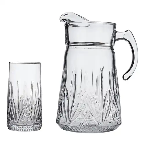 Noori Marquise Glass Pitcher | Elegant & Durable Crystal Jug