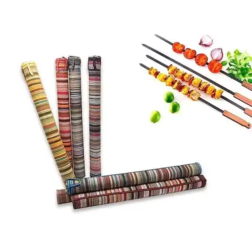 Traditional Kebab Skewer Cover with Jute Fabric | Rustic & Durable