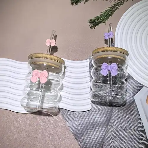 Buy Butterfly Design Glass Smoothie Mug | Elegant & Durable