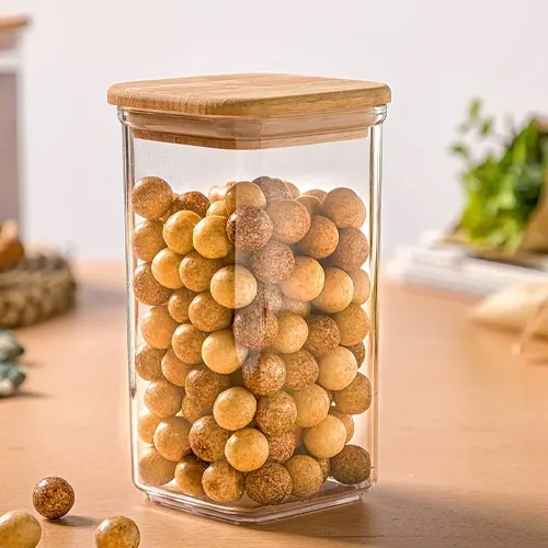  جا ادویه درب چوبی اکرولیک سایز بزرگ هومکت تک و عمده کد G4636