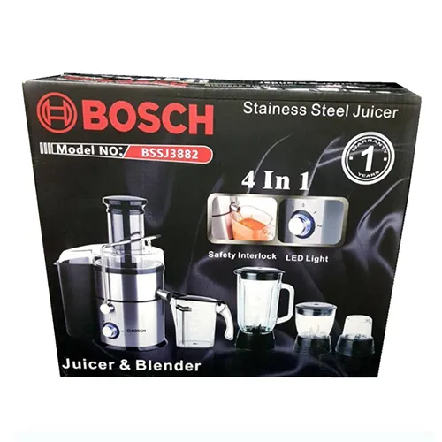 خرید آبمیوه‌گیر4کاره‌ برندبوش‌مدلBSS-3882 تک و عمده کد t906