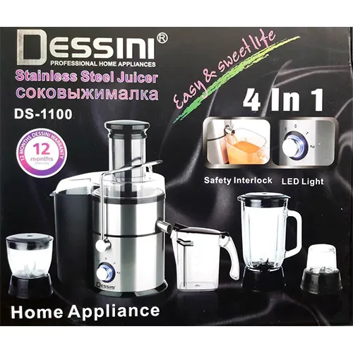 خرید آبمیوه‌گیر 4 کاره‌ مارک دسینی‌ تک و عمده کد t908
