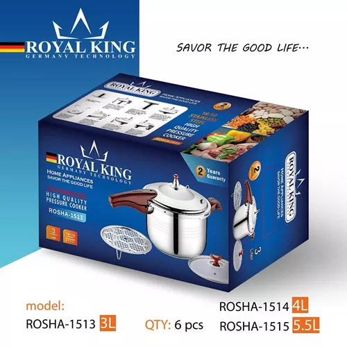 پخش زودپز تک دسته 3لیتر رویال کینگ مدلROSHA-1513 تک و عمده کدP505