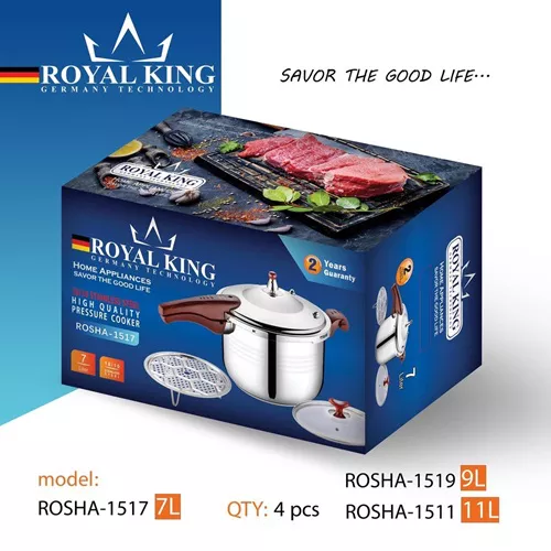 پخش زودپز9 لیتری رویال کینگ مدل1519 تک و عمده کدP509