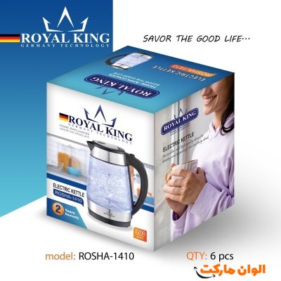 کتری برقی رویال کینگ ROSHA 1410 کد E420 تک و عمده