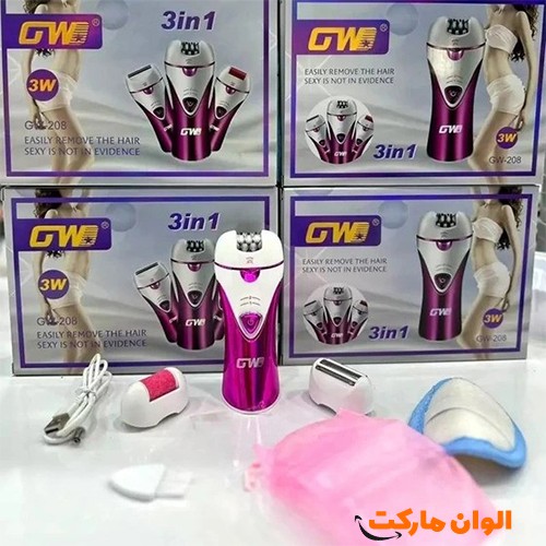 اپلیدر-gw-مدل-gw-208-کد H195-سه-کاره-ضد-حساسیت-موتور-قوی-سری-حساس-ایمن-زیبایی-راحتی-در-اصلاح-نرمی-و-لطافت