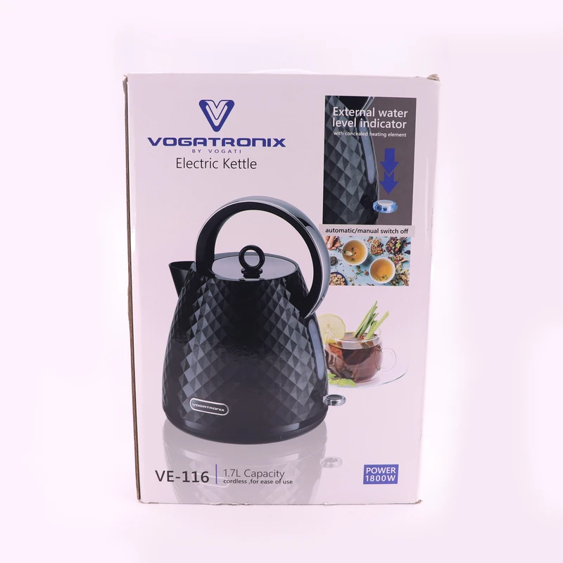 پخش کتری برقی وگاتی طرح الماسی ۱.۷ لیتری مدل  VE-116 تک و عمده کد t927