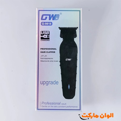 ماشین-اصلاح-موی-سر-و-صورت-شارژی-جی-دبلیو-مدل-g-9818-تک-و-عمده-کدh201-حرفه-پیرایش-ارایشگر-زیبایی-ایمنی-بالا-حرکت-روان-تیغه-قوی-پلاستیک-فشرده-شارزی-مدل-جدید-سر-و-صورت
