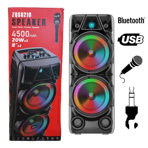 خرید  اسپیکر شارژی مدل ZQS8210 تک و عمده کد t988