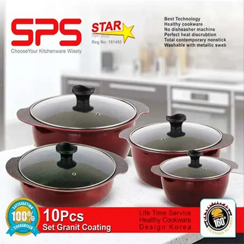 خرید قابلمه گرانیتی SPS طرح کره تک و عمده کد t992