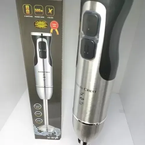  Silver Crest Single-Function Hand Blender 4-Blade Stainless Steel