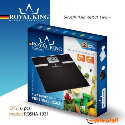 پخش ترازوی دیجیتال رویال کینگ مدل ROSHA-۱۹۳۱ کد E431 تک و عمده