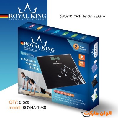 پخش ترازو حمام معمولی رویال کینگ مدل ROSHA-1930 کد E432 تک و عمده