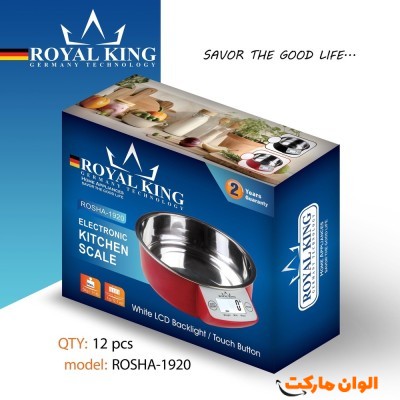 پخش ترازوی آشپزخانه رویال کینگ مدل ROSHA-۱۹۲۰   کد E434 تک و عمده