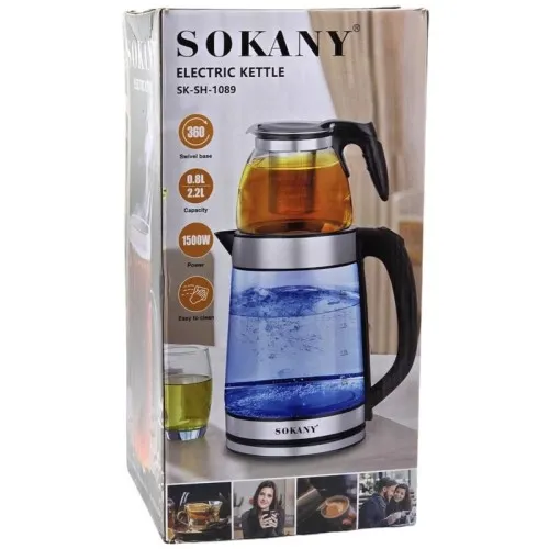 چای‌ساز برقی SOKANY مدل SK-SH-1089 تک و عمده کد t1010