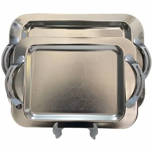 سینی استیل جفتی تک و عمده کدt970