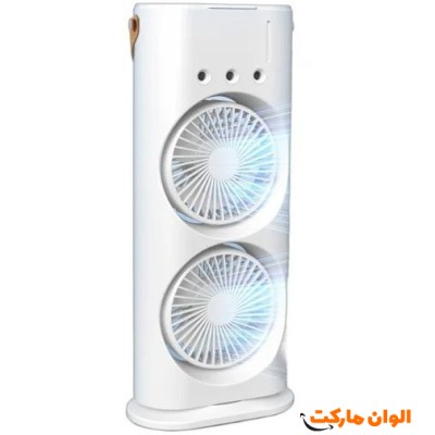 پنکه رومیزی مدل مه پاش دوفن شارژی - چرخش اتومات کد E459 تک و عمده