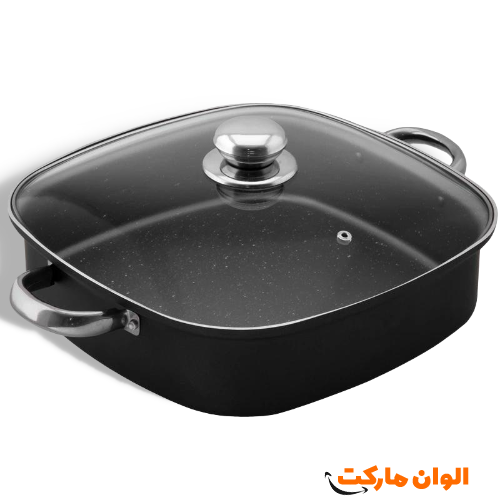 پخش تابه چهارگوش سایز ۲۸  مدل ۴۴۴ – برند تک ظرف تک و عمده کدt1091