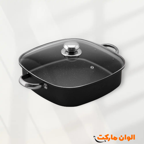 پخش تابه چهارگوش سایز ۲۸  مدل ۴۴۴ – برند تک ظرف تک و عمده کدt1091