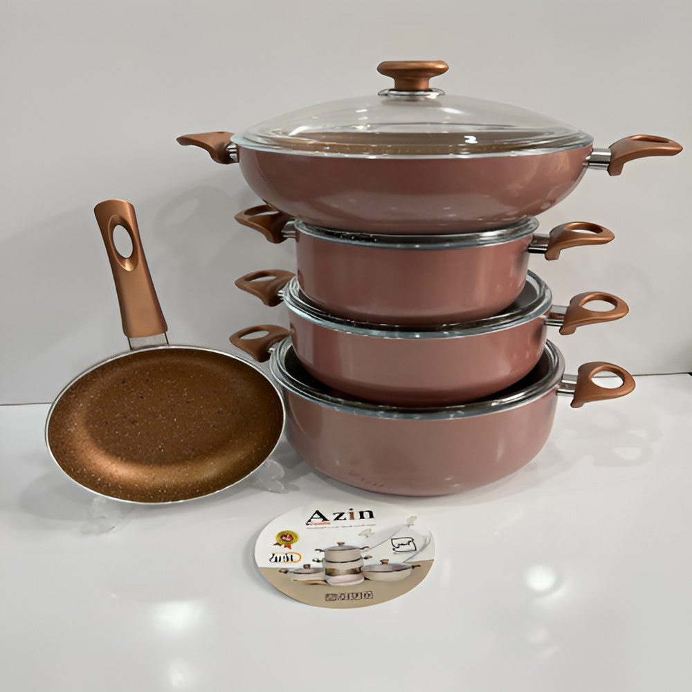 خرید  سرویس ۹ پارچه گرانیتی آذین تفلون تک و عمده کدt1136