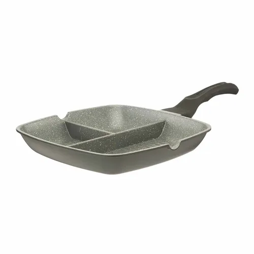 Aroos Teflon 3-Section Cast Iron Grill Pan code t1057