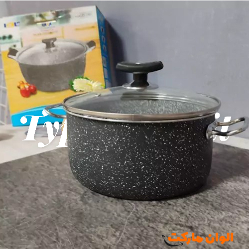 قابلمه‌‌ برند خورشید تفلون سایز 24 تک و عمده کدt1102