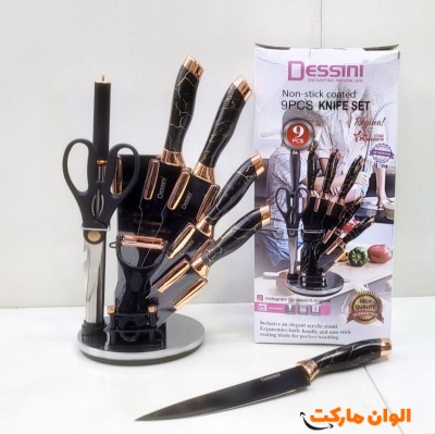 خرید سرویس کارد 9 پارچه  دسینی مدل ماربل  تک و عمده کد Z1171